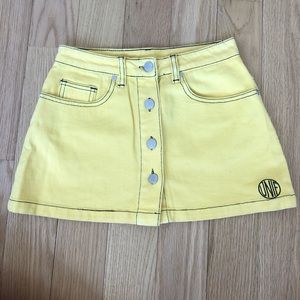 brand new UNIF yellow denim mini skirt
